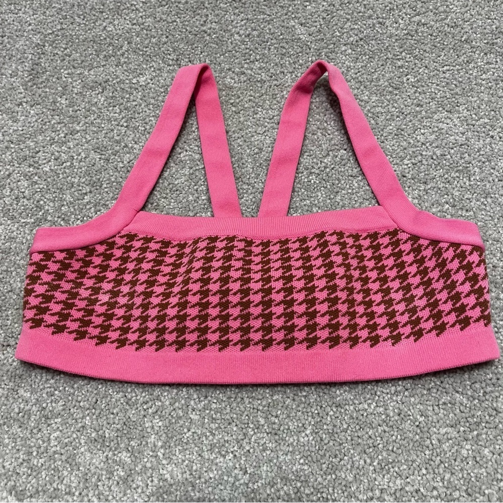 Tropic of C La Plage houndstooth bikini top